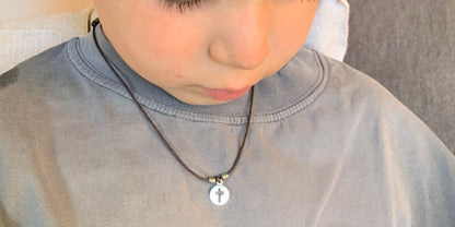 Collar Niño Medalla Cruz Calada